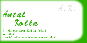 antal kolla business card